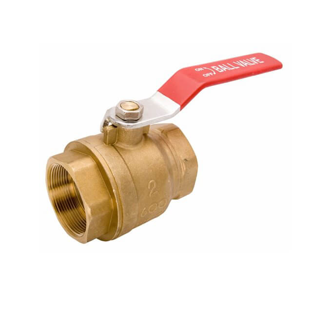 2 Full Port Brass Ball Valve with Red Handles