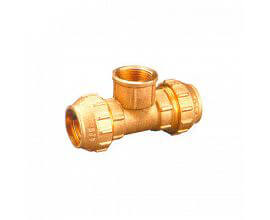 Brass Tee Female Compression Fittings