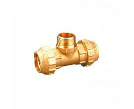 Brass Tee Male Compression Fittings