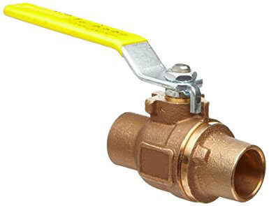 Bronze Ball Valve with Stainless Steel 316 Ball and Stem, Two Piece, Inline, Lever, Solder End