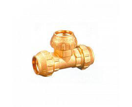 Brass Equal Tee Compression Fittings