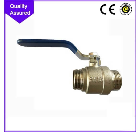 1/2"nickle brass ball valve with blue handle