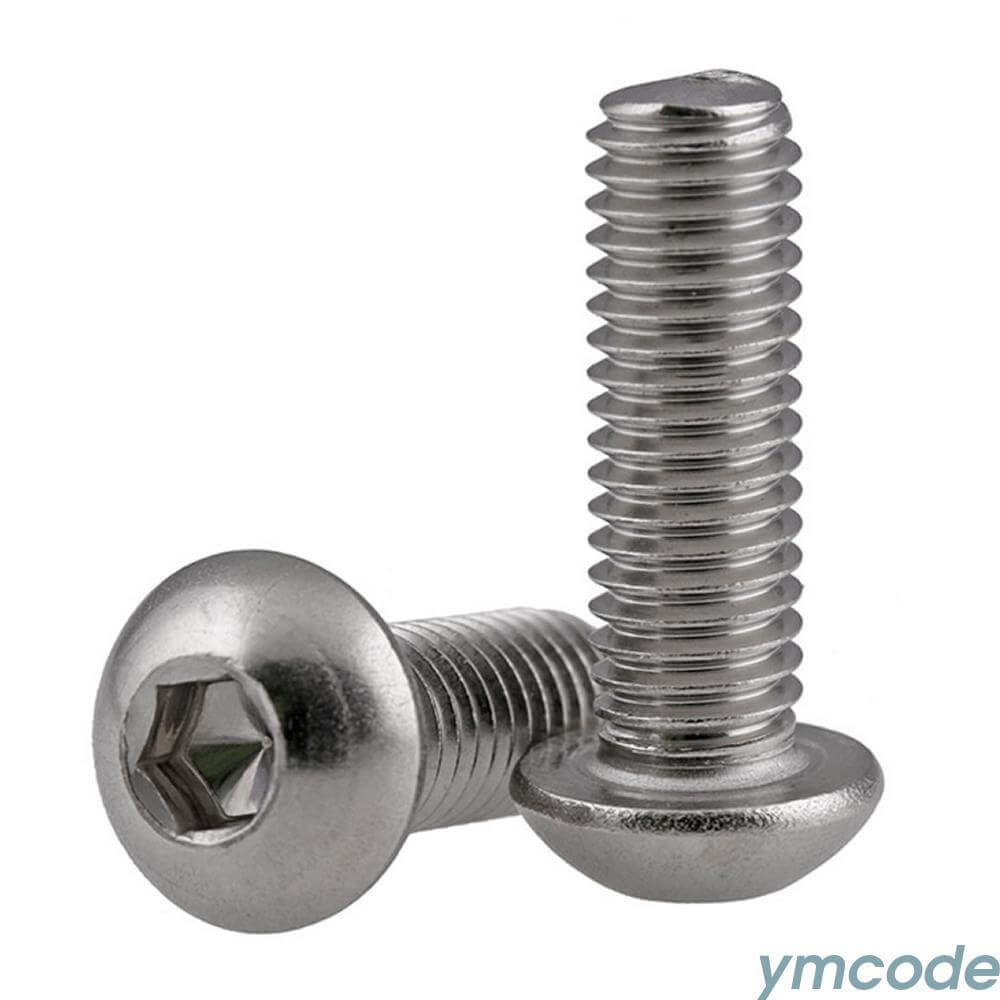 304 Stainless Steel Allen Hex Socket Button Head Machine Screws
