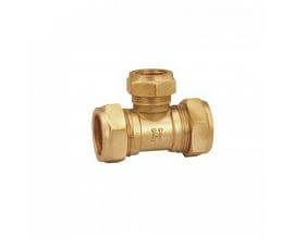 Brass Compression Reducing Tee