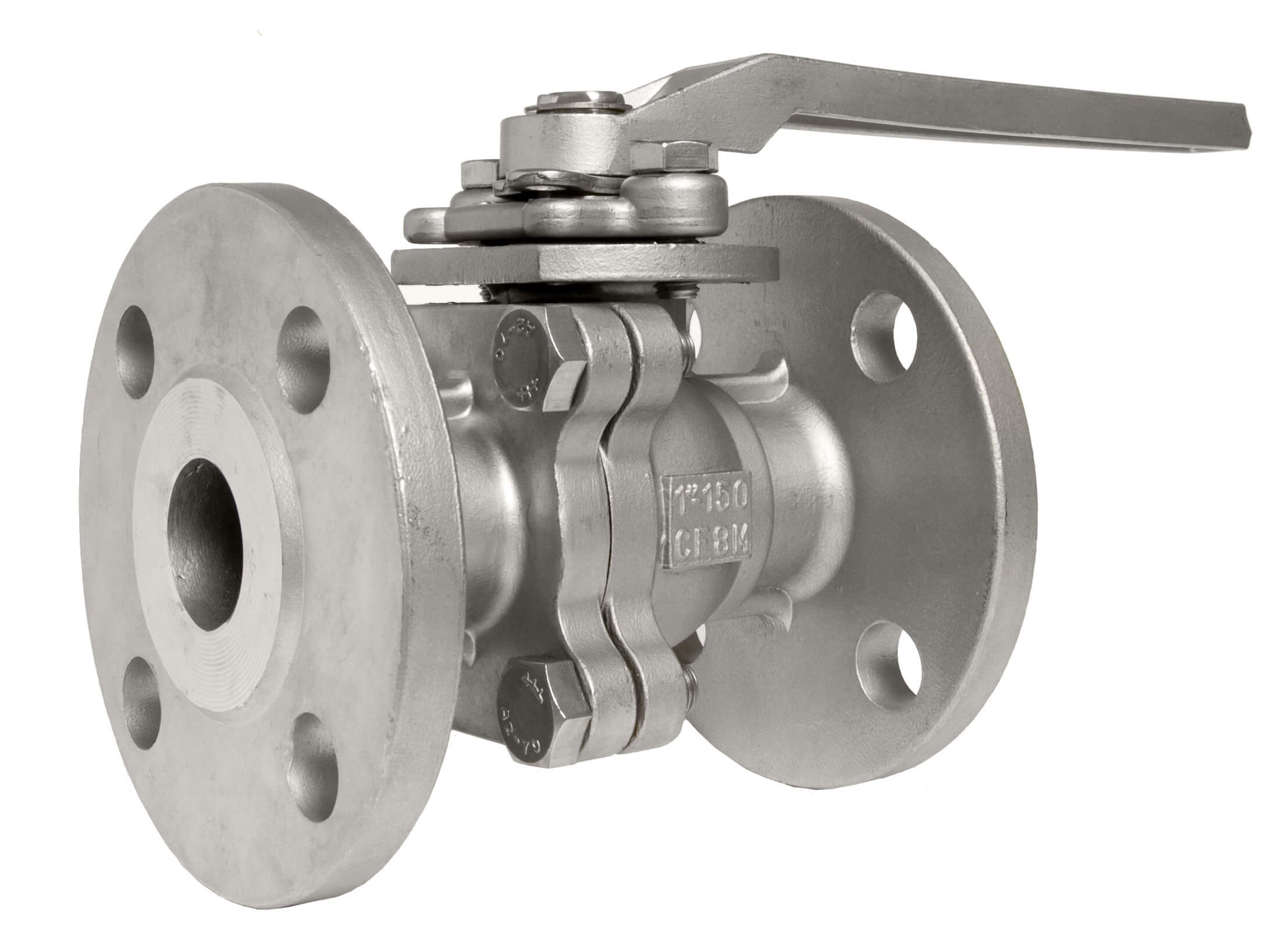 STAINLESS STEEL (316) FLANGE BALL VALVE - 2 PIECE, ANSI-CLASS 150 LB