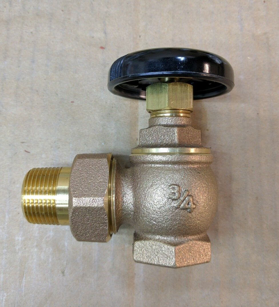  NOS LEGEND VALVE BRONZE STEAM ANGLE RADIATOR VALVE